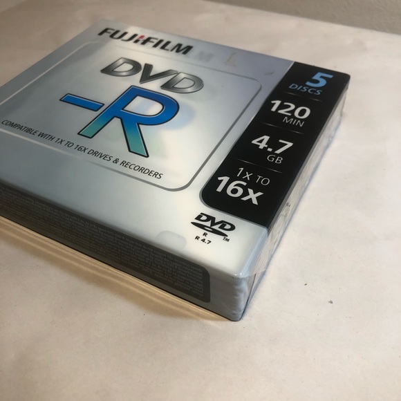 Fujifilm DVD-R 5 Pack 4.7 GB 120 Min 1x-16x - Sealed New - Picture 5 of 8